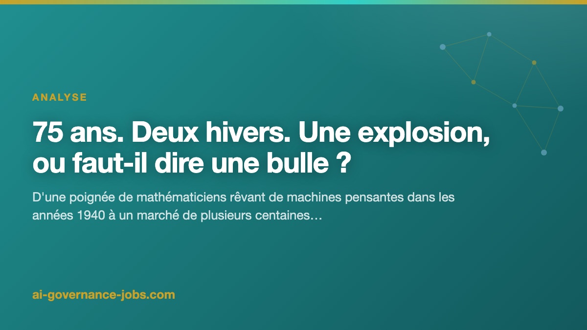 75 ans. Deux hivers. Une explosion, ou faut-il dire une bulle ?