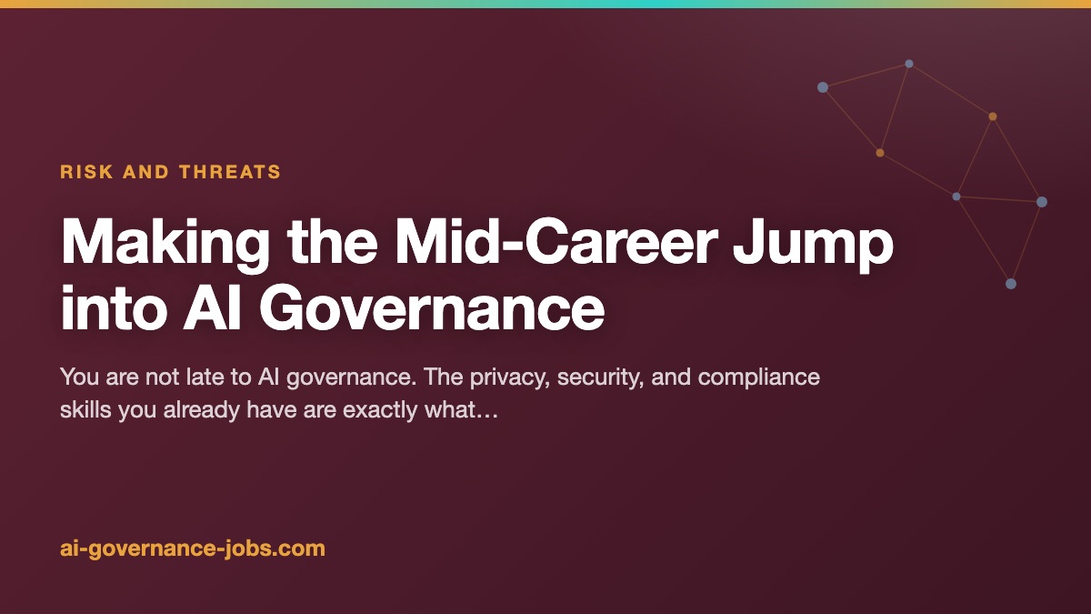 Making the Mid-Career Jump into AI Governance