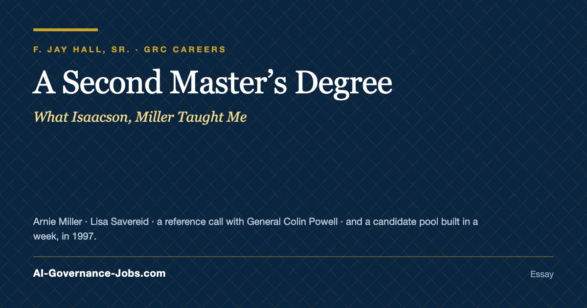 A Second Master's Degree: What Isaacson, Miller Taught Me