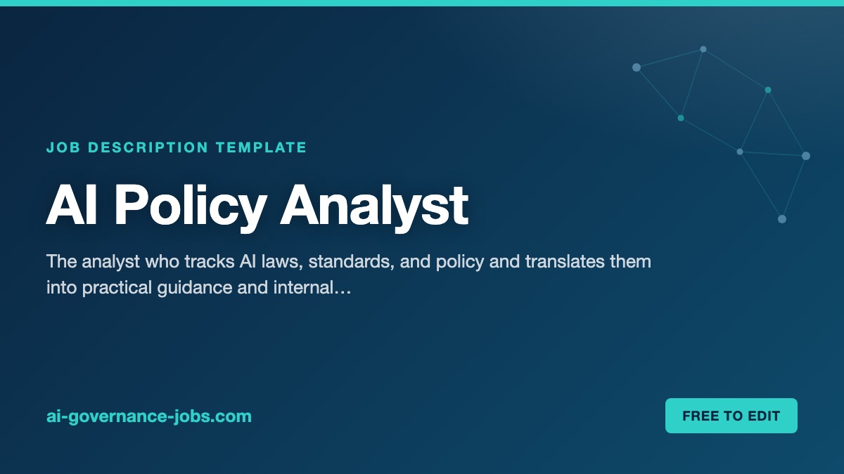 AI Policy Analyst job description template