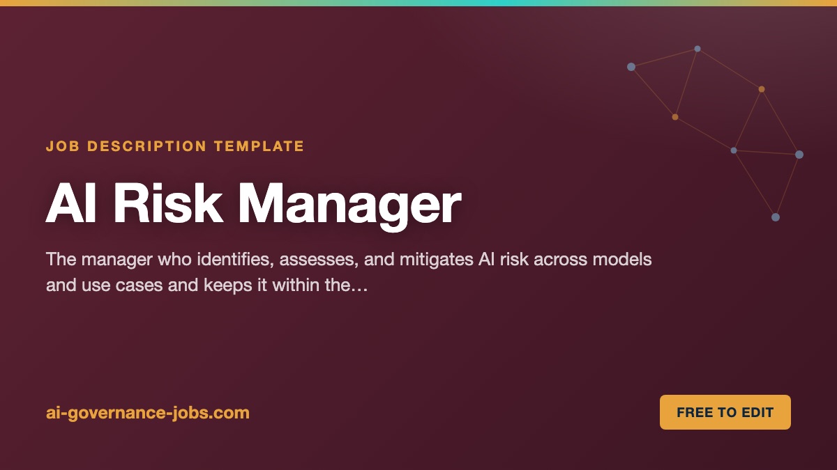 AI Risk Manager job description template