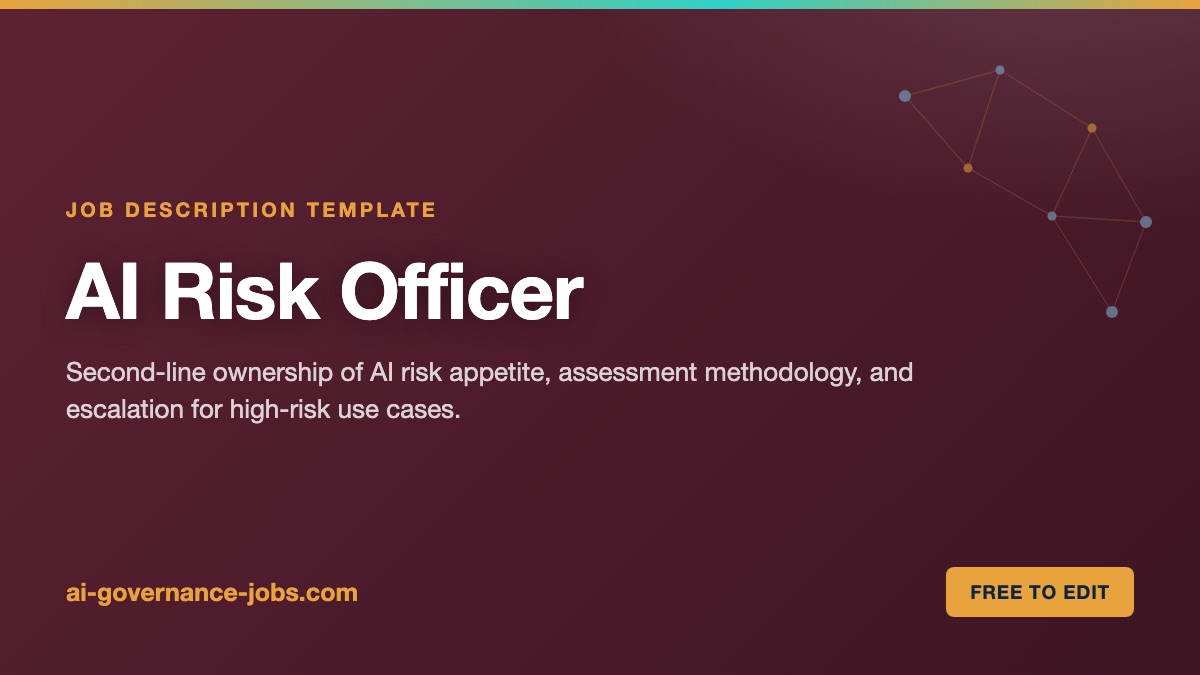 AI Risk Officer job description template