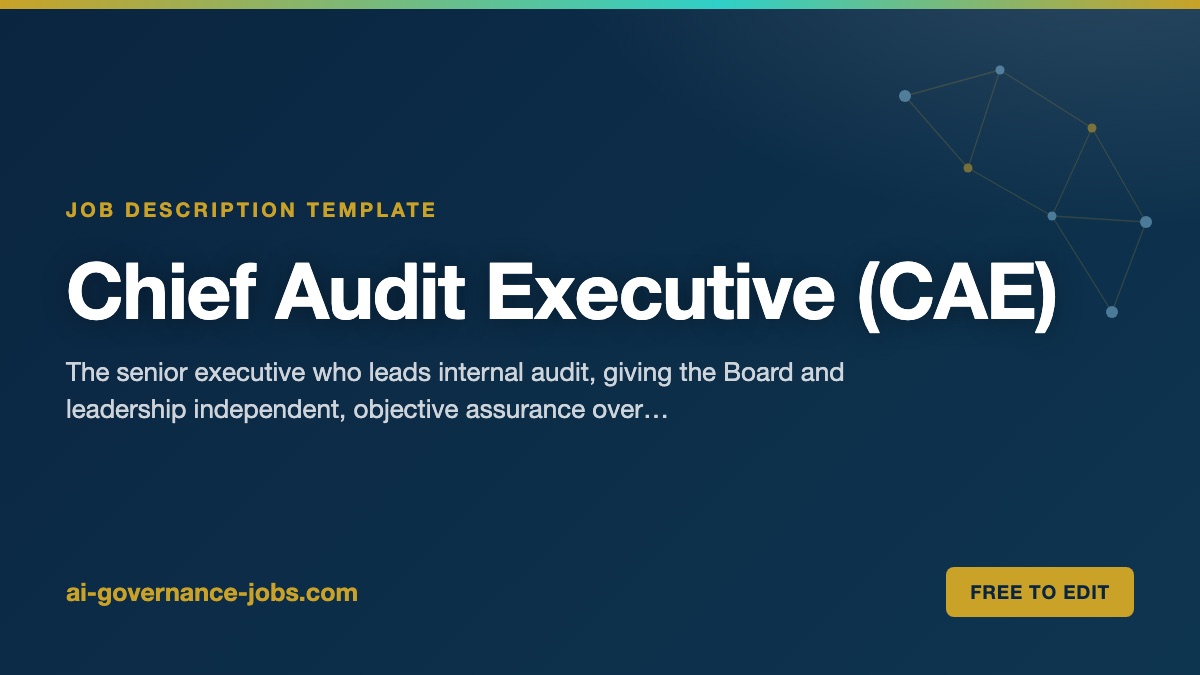 Chief Audit Executive (CAE) job description template