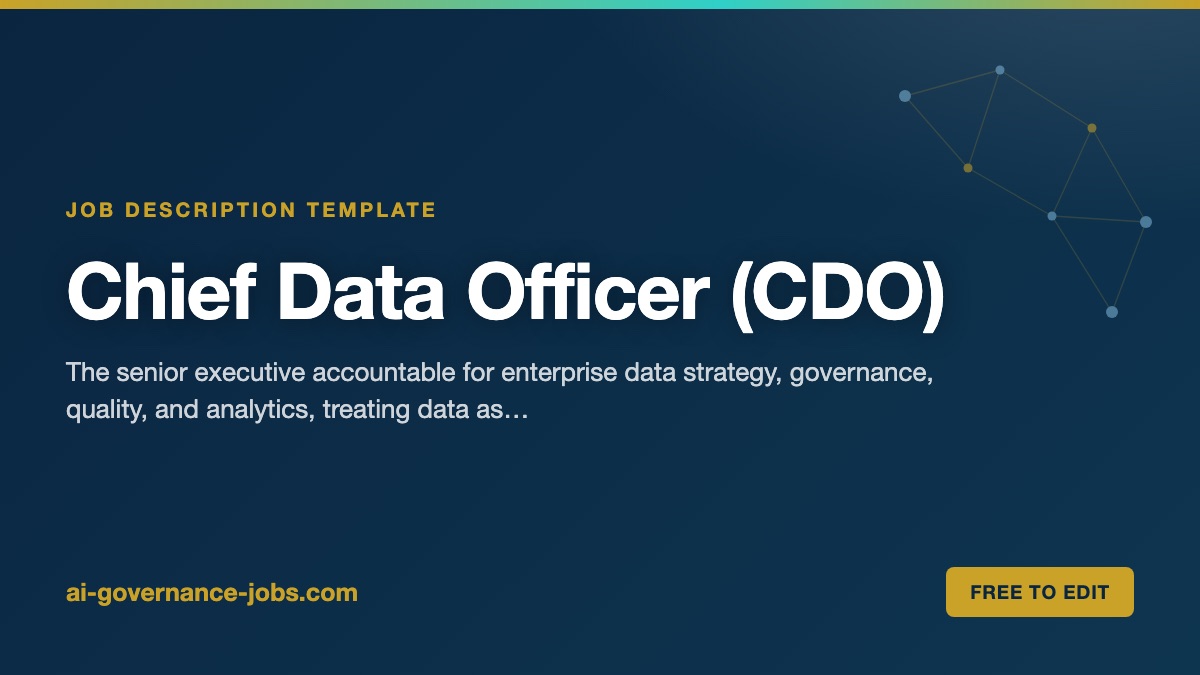 Chief Data Officer (CDO) job description template