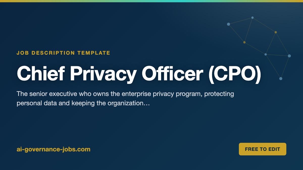 Chief Privacy Officer (CPO) job description template