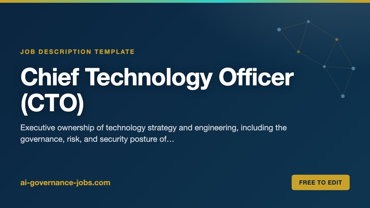 Chief Technology Officer (CTO) job description template