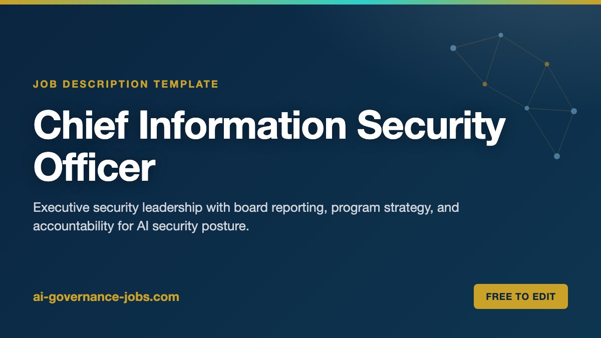 Chief Information Security Officer job description template