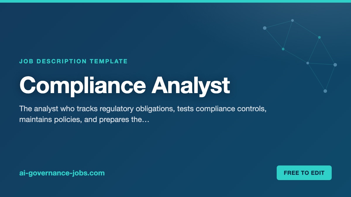 Compliance Analyst job description template