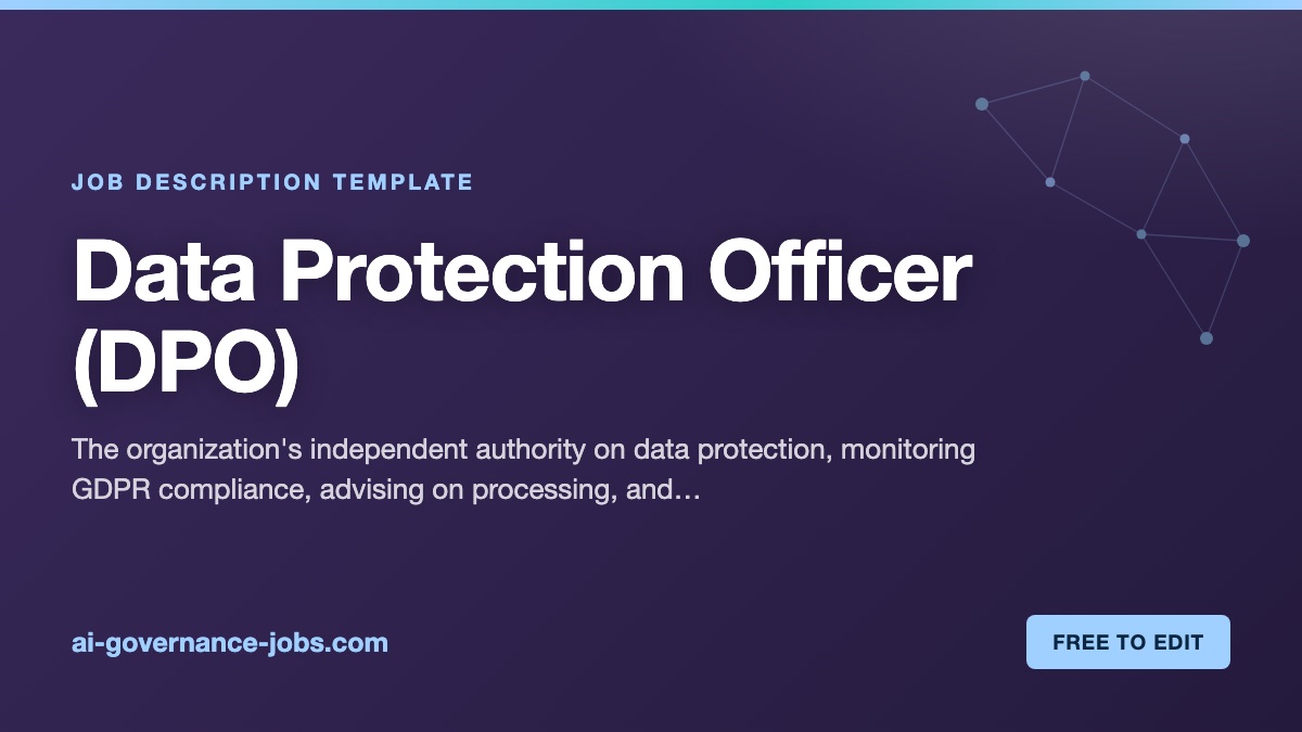 Data Protection Officer (DPO) job description template