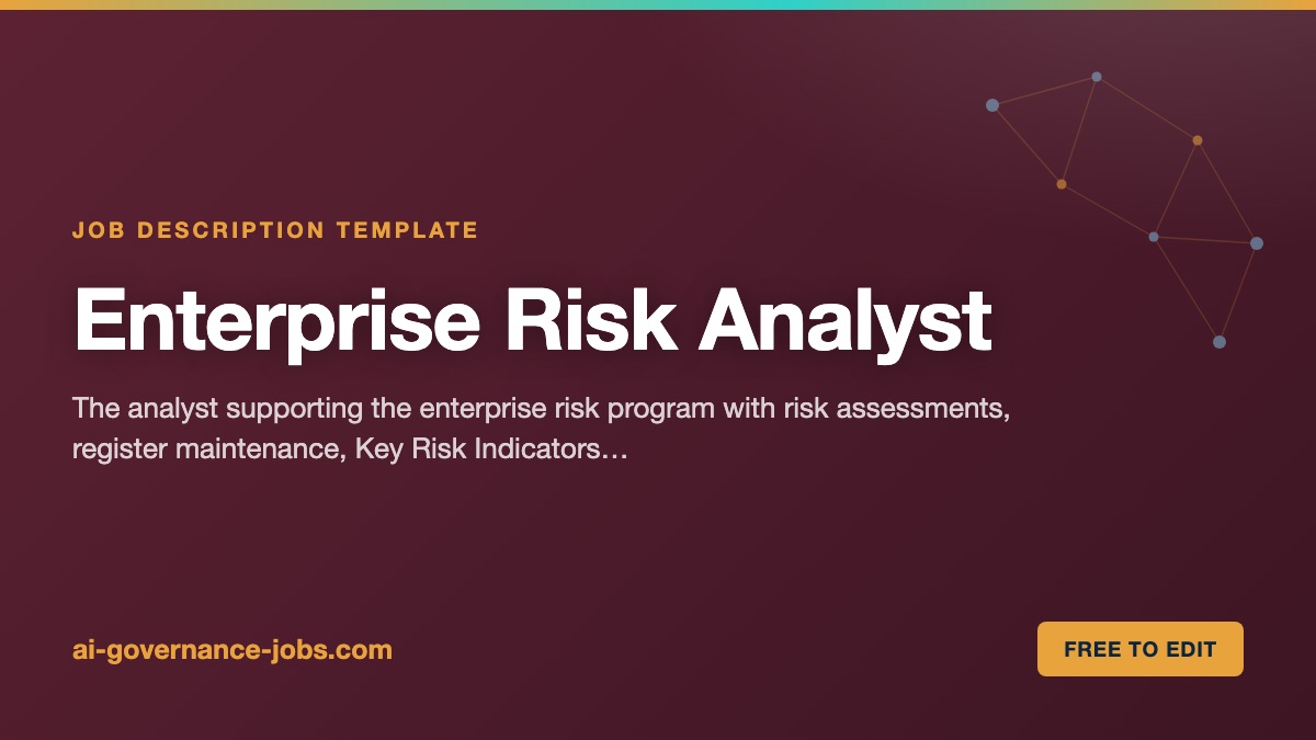 Enterprise Risk Analyst job description template