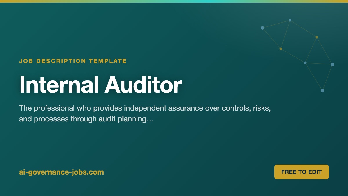Internal Auditor job description template