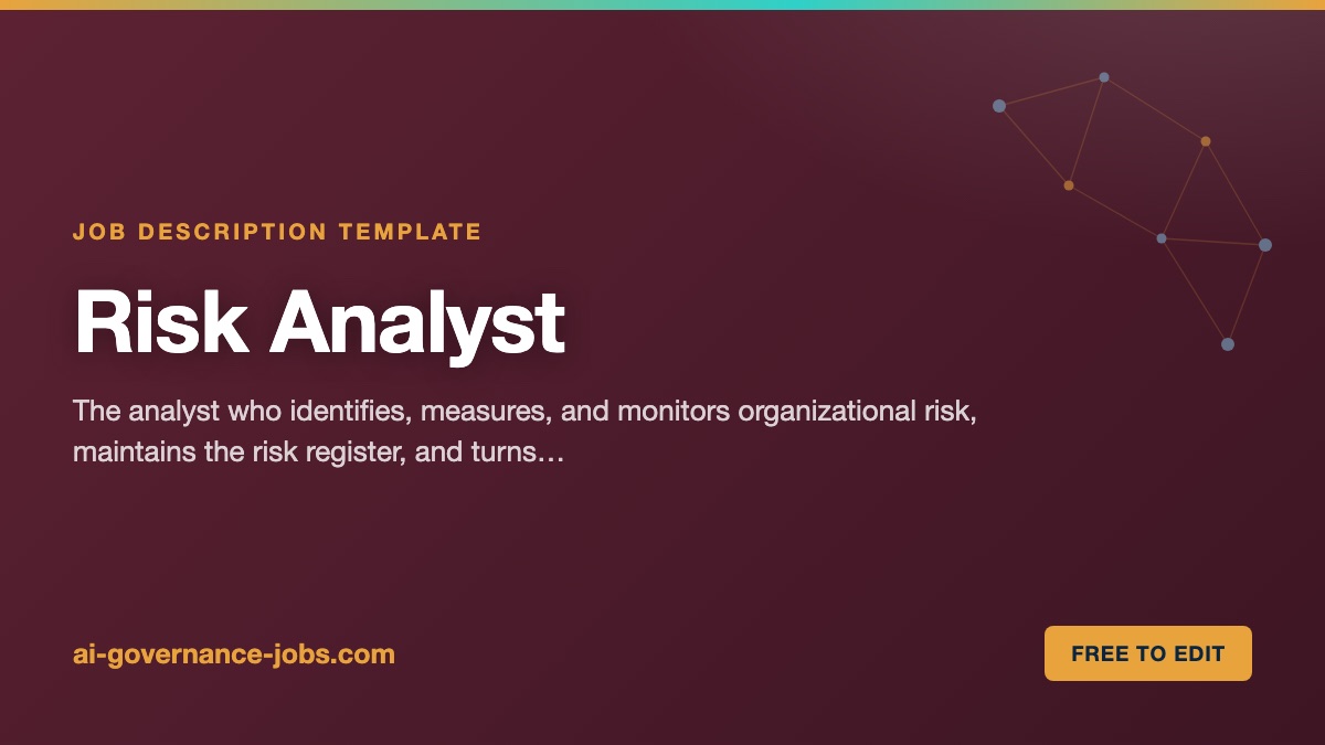 Risk Analyst job description template