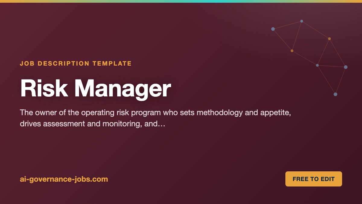Risk Manager job description template